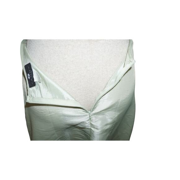 FAN NY Collection Green Shimmer Midi Skirt Women’s Small Made in USA - Picture 6 of 9